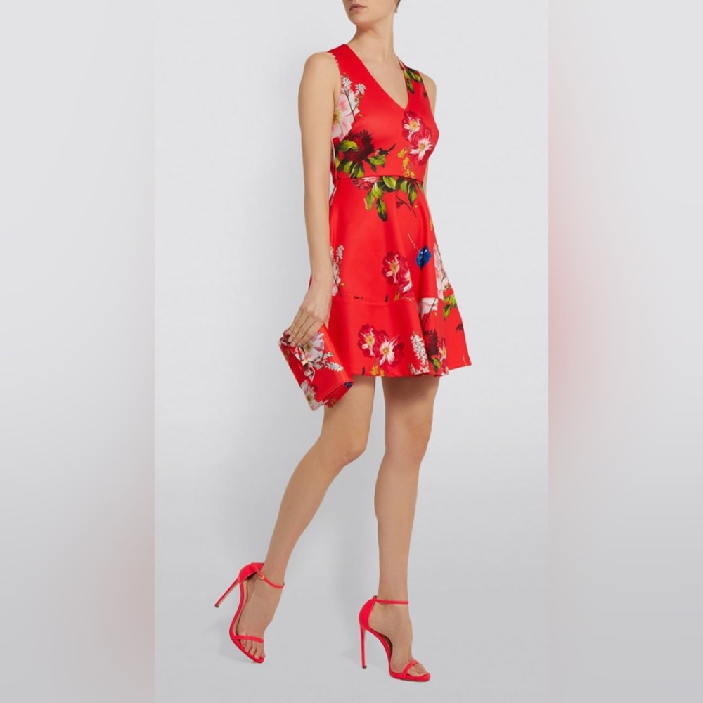 Ted Baker Red Floral Mini Dress Kinle